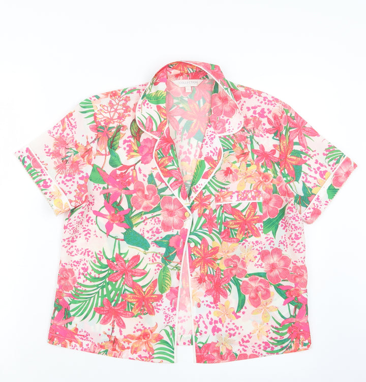 Debenhams Womens Pink Floral  Top Pyjama Set Size 6