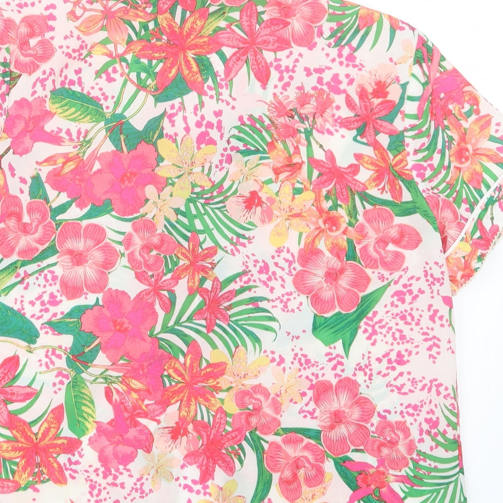 Debenhams Womens Pink Floral  Top Pyjama Set Size 6
