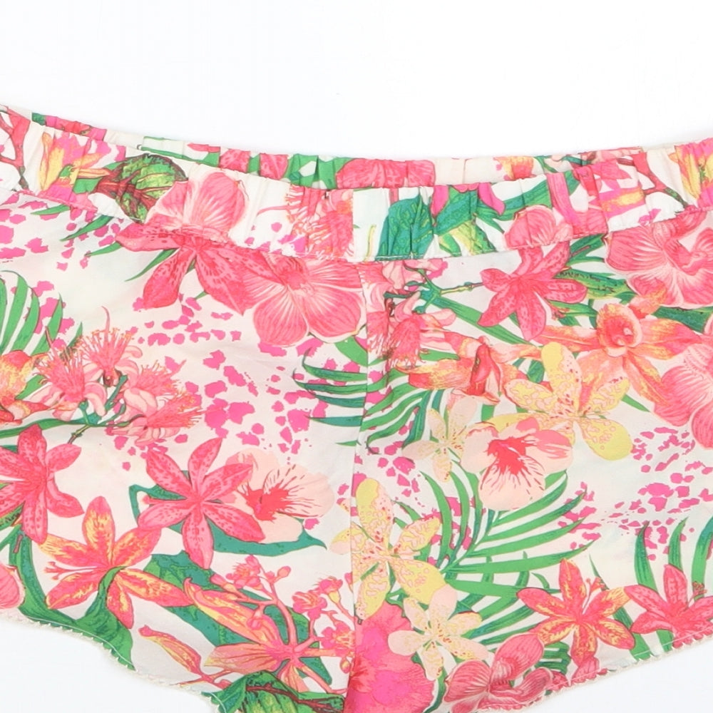 Debenhams Womens Pink Floral  Capri Pyjama Set Size 6