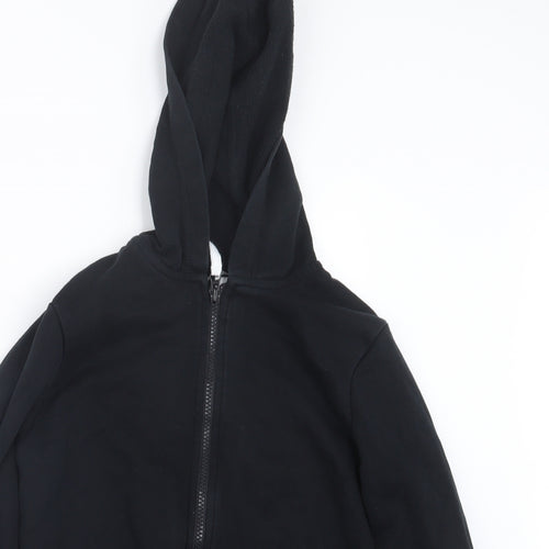 George Boys Black   Full Zip Hoodie Size 11-12 Years