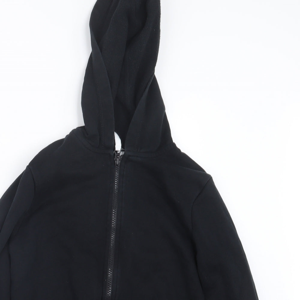 George Boys Black   Full Zip Hoodie Size 11-12 Years