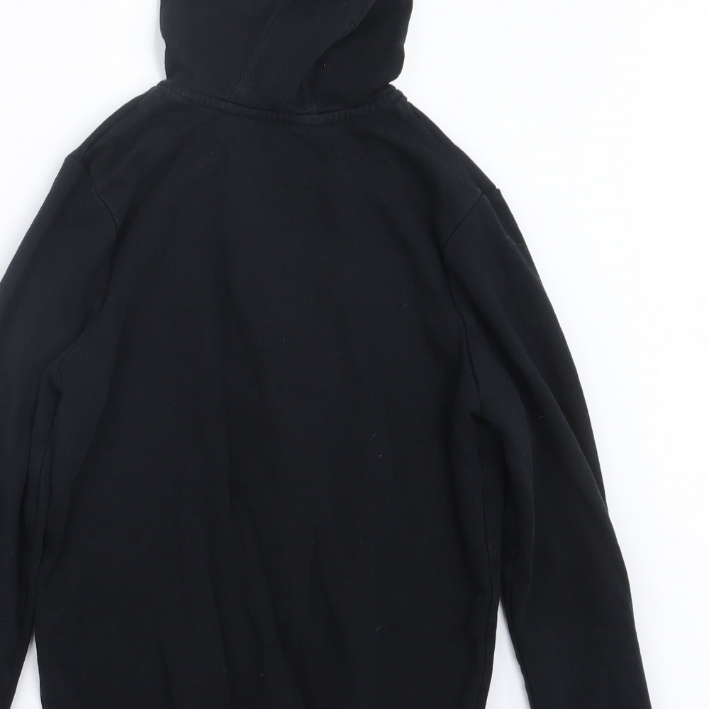 George Boys Black   Full Zip Hoodie Size 11-12 Years
