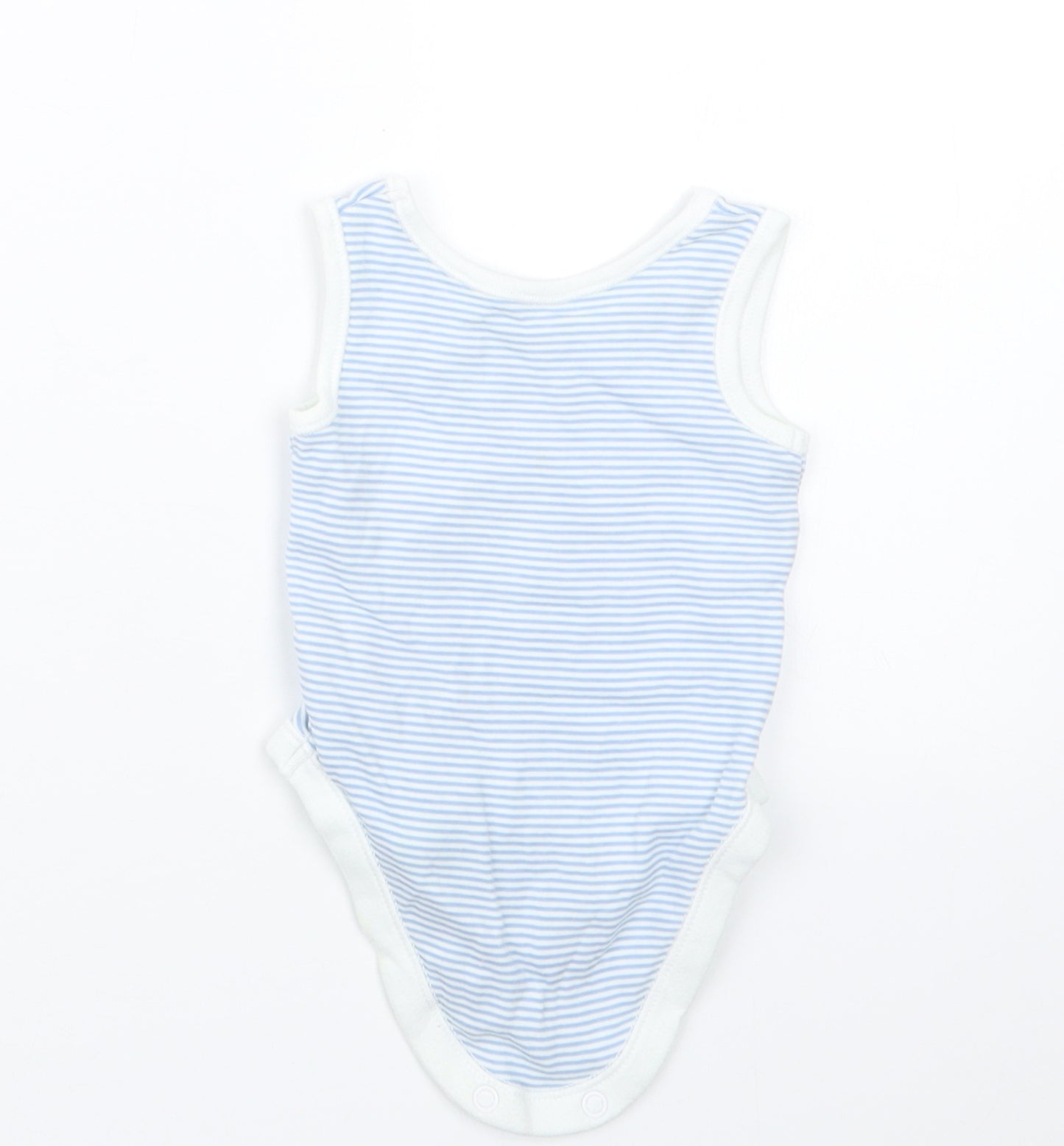 Nutmeg Boys Blue Striped  Babygrow One-Piece Size Newborn