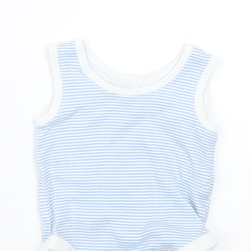Nutmeg Boys Blue Striped  Babygrow One-Piece Size Newborn