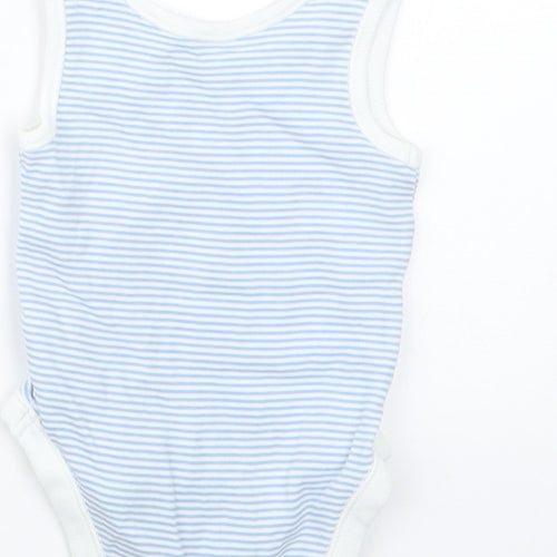 Nutmeg Boys Blue Striped  Babygrow One-Piece Size Newborn