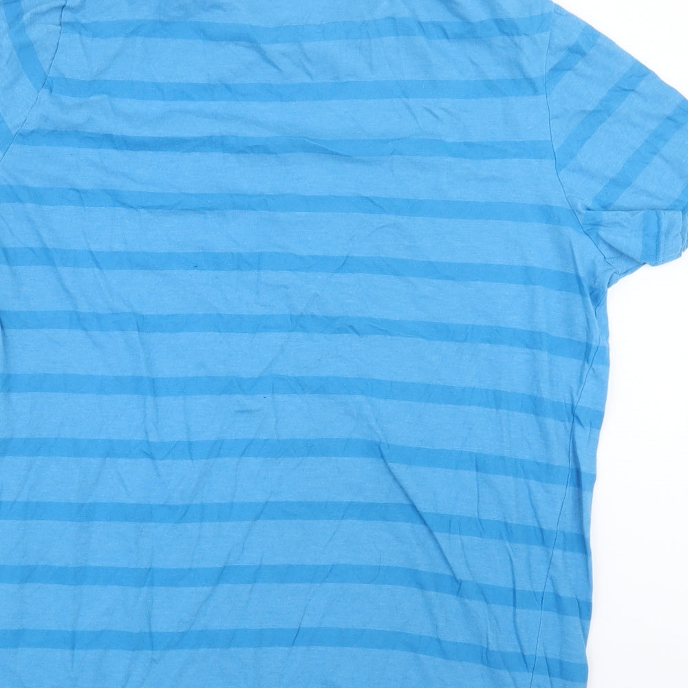 Lee Cooper Mens Blue Striped   T-Shirt Size XL