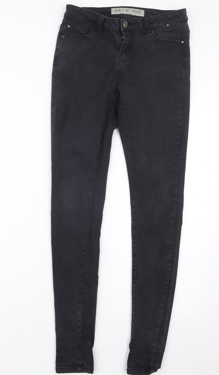 Denim Co. Womens Black Denim Straight Jeans Size 12 L30.5 in