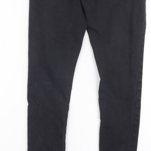 Denim Co. Womens Black  Denim Straight Jeans Size 12 L30.5 in