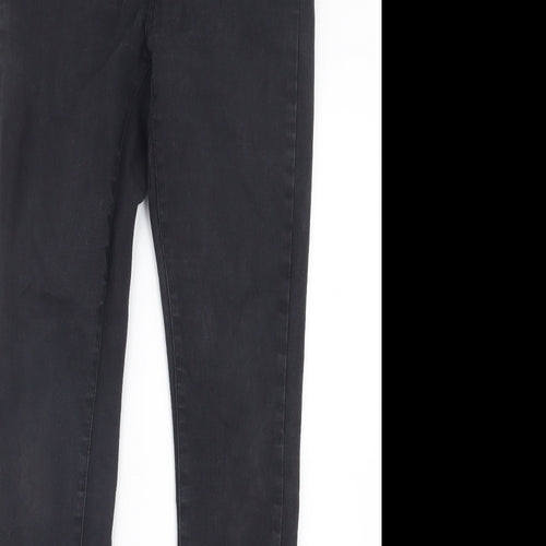 Denim Co. Womens Black  Denim Straight Jeans Size 12 L30.5 in