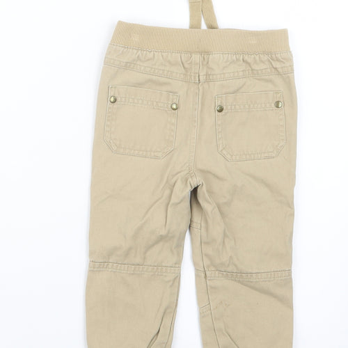 F&F Boys Beige   Cargo Trousers Size 12-18 Months