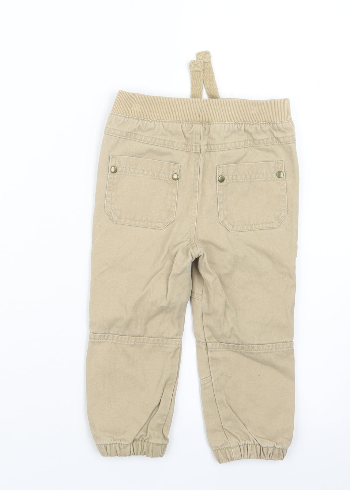 F&F Boys Beige   Cargo Trousers Size 12-18 Months