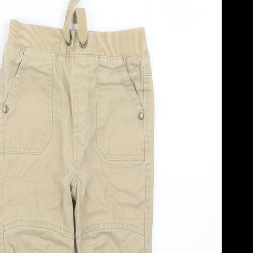 F&F Boys Beige   Cargo Trousers Size 12-18 Months