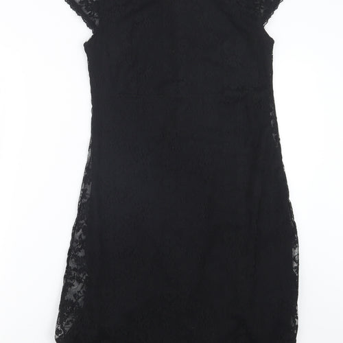 AMARANTO Womens Black  Lace A-Line  Size 8