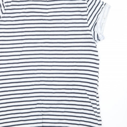 Primark Girls Blue Striped  Basic T-Shirt Size 11-12 Years