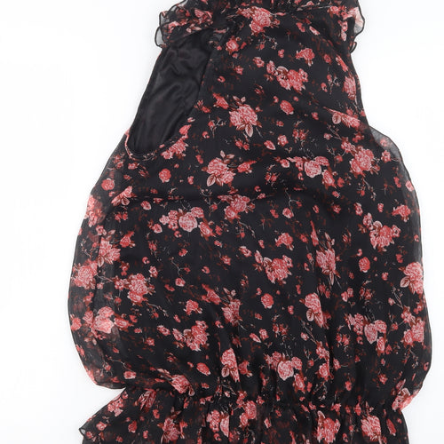 New Look Womens Black Floral  Mini  Size 10