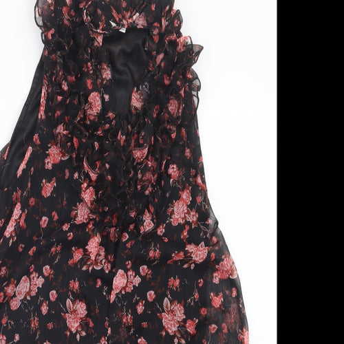 New Look Womens Black Floral  Mini  Size 10