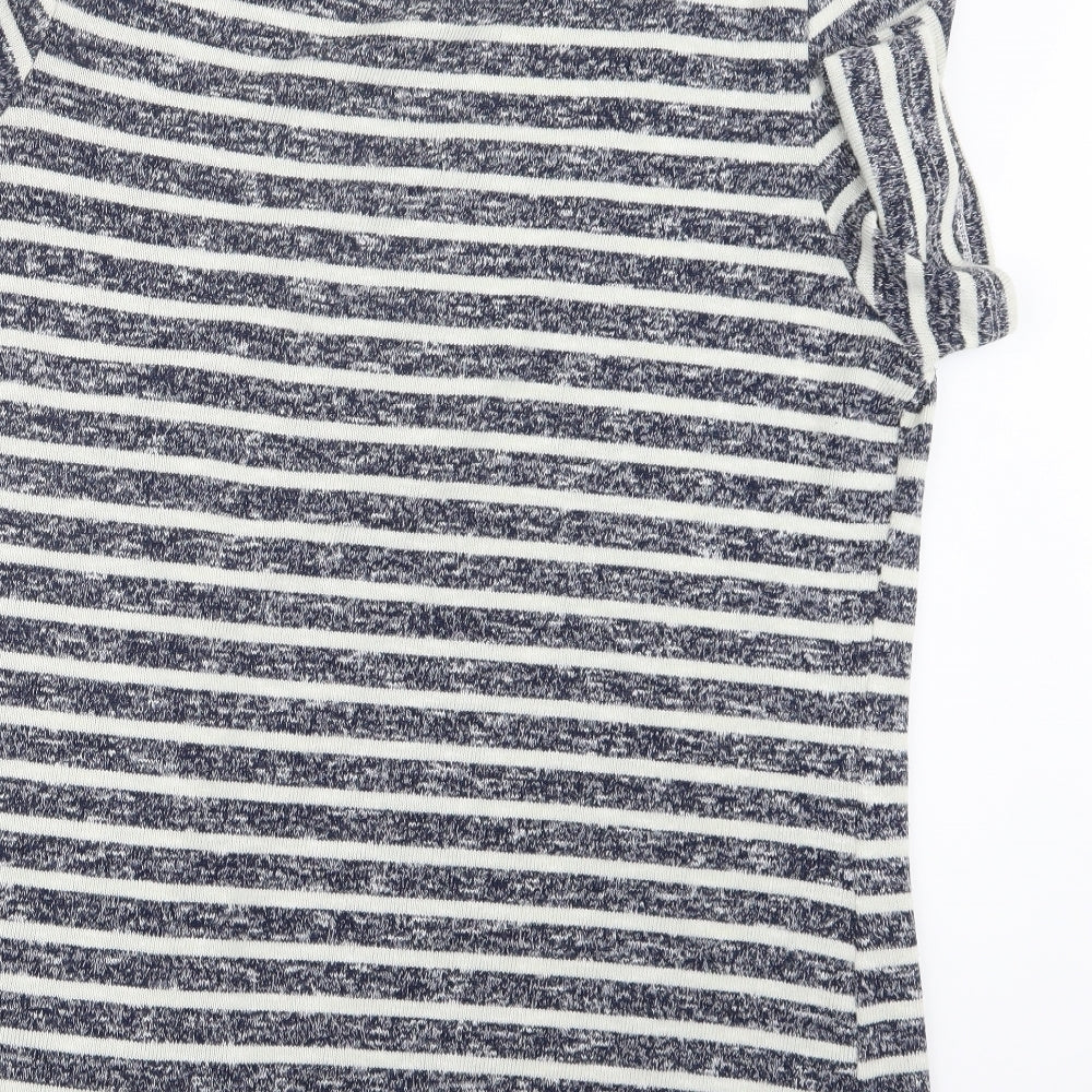 TU Womens Blue Striped  Basic T-Shirt Size 18