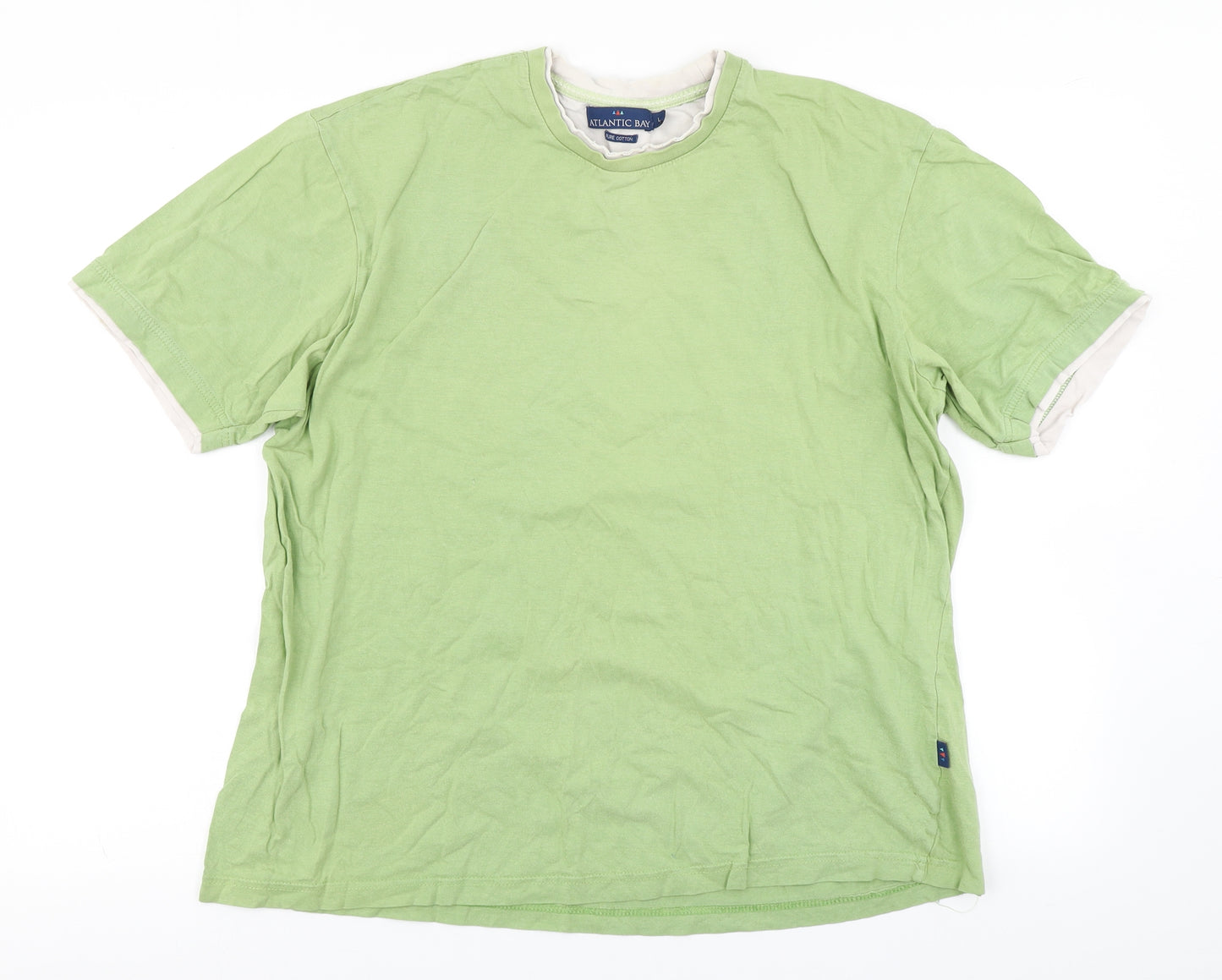 Atlantic Bay Mens Green    T-Shirt Size L