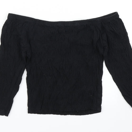 915 Generation Girls Black   Cropped T-Shirt Size 10-11 Years