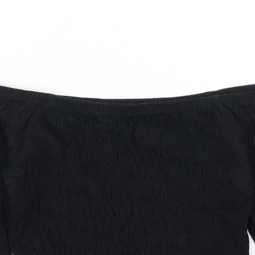 915 Generation Girls Black   Cropped T-Shirt Size 10-11 Years