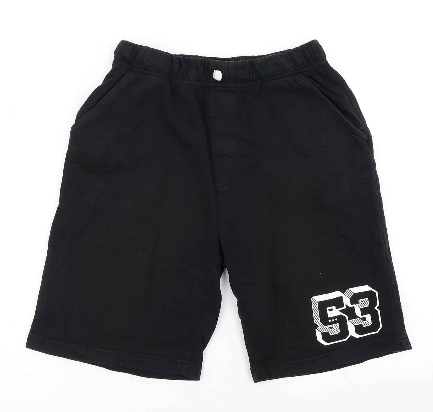 George Boys Black   Sweat Shorts Size 12-13 Years