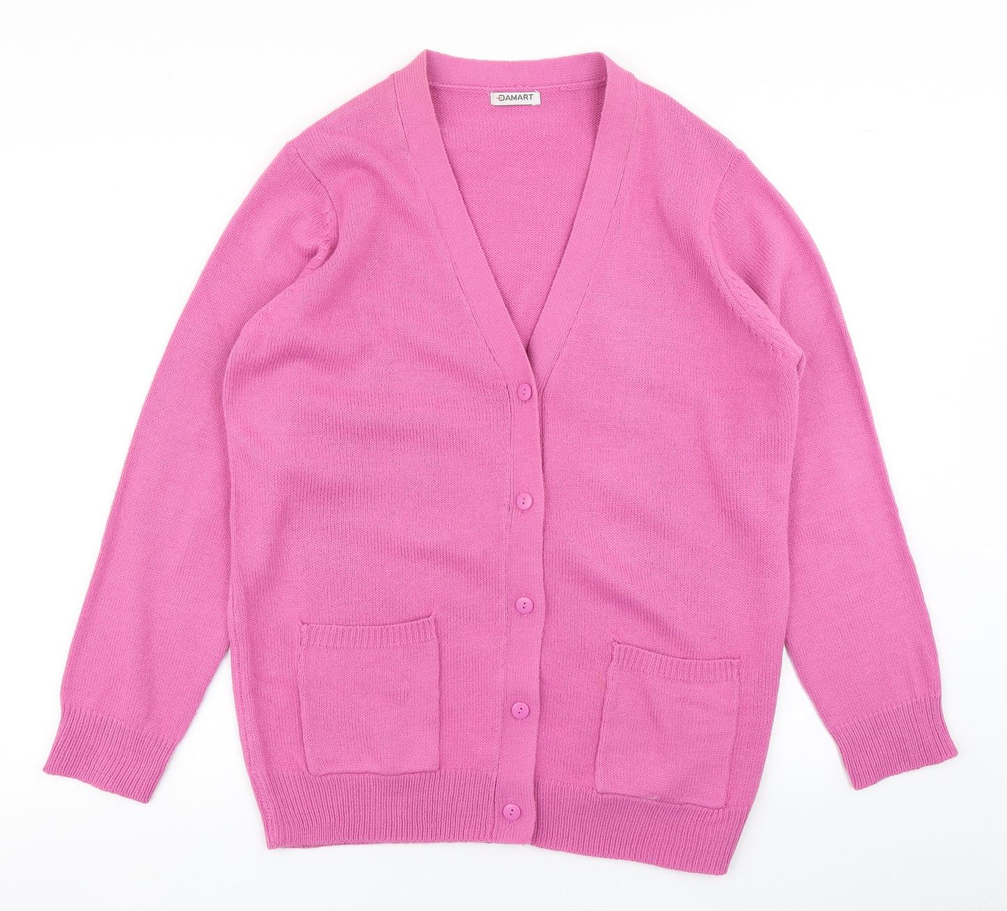 Damart Womens Pink  Knit Cardigan Jumper Size 14
