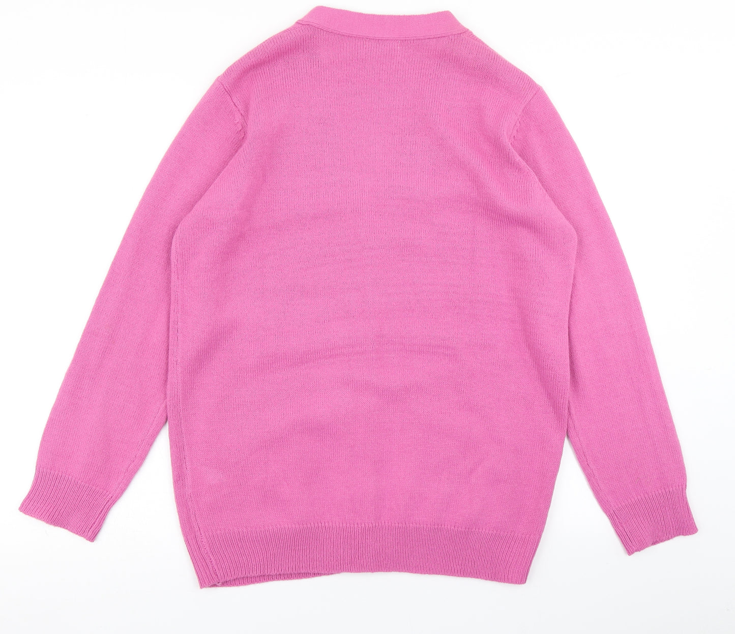 Damart Womens Pink  Knit Cardigan Jumper Size 14