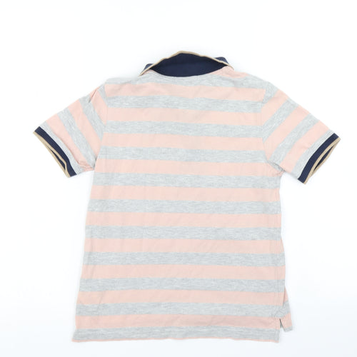 Indigo Boys Grey Striped  Basic Polo Size 7-8 Years