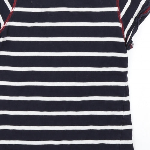 Hatkley Girls Blue Striped  Basic T-Shirt Size 7 Years