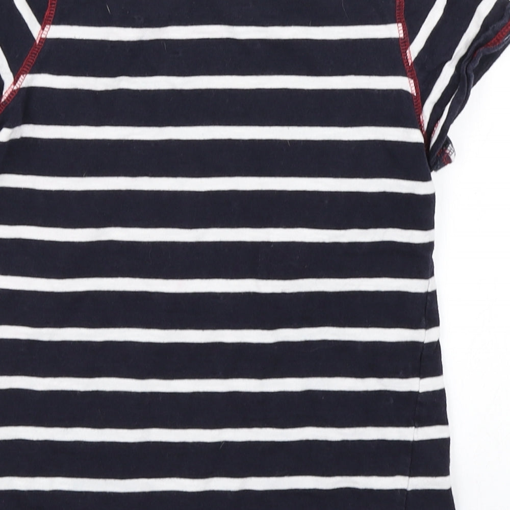 Hatkley Girls Blue Striped  Basic T-Shirt Size 7 Years