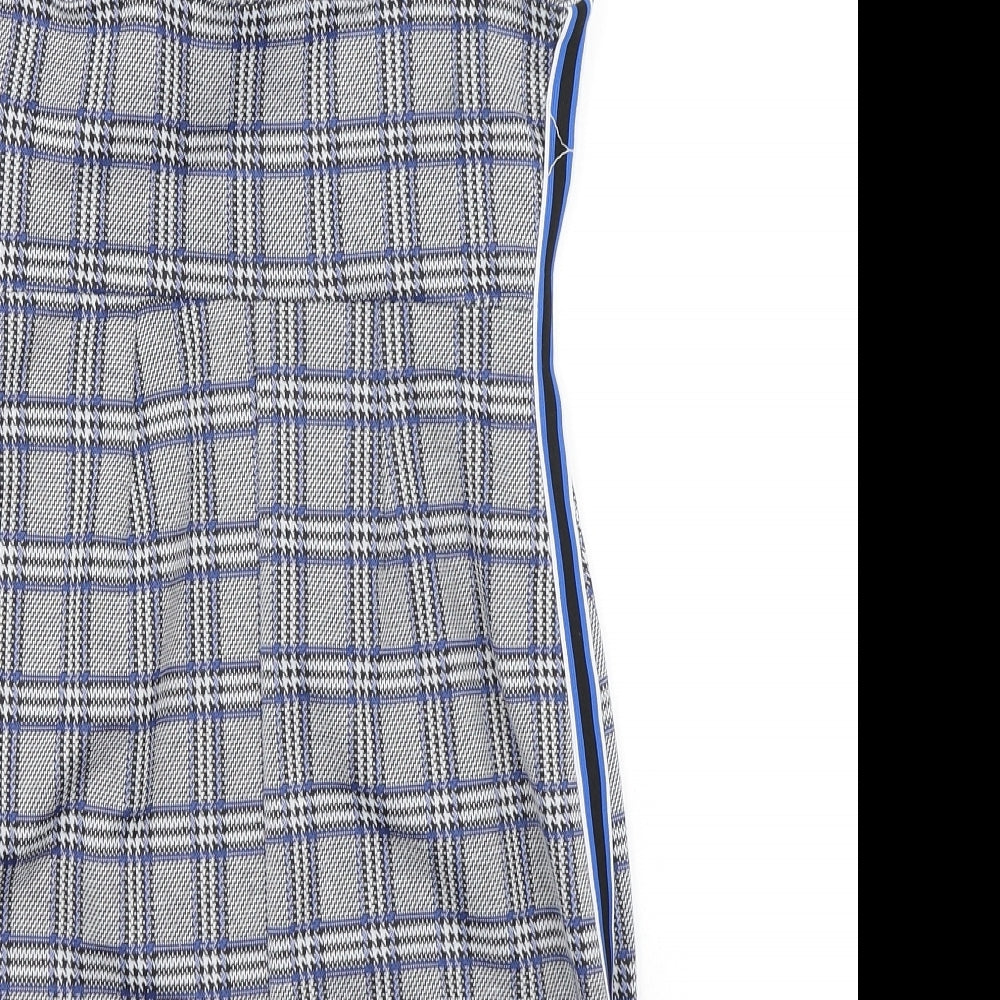 Primark Womens Blue Plaid  Bodycon  Size 4