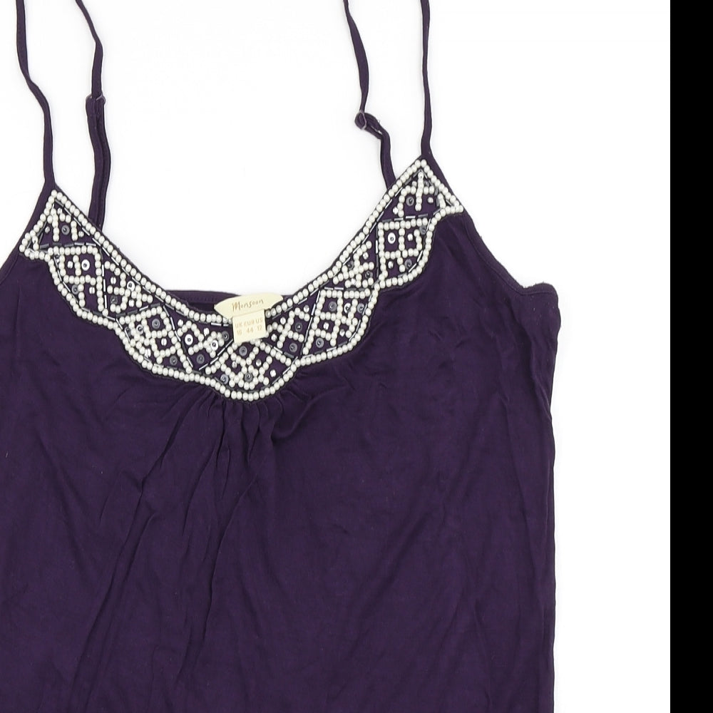 Monsoon Womens Purple   Camisole T-Shirt Size 16