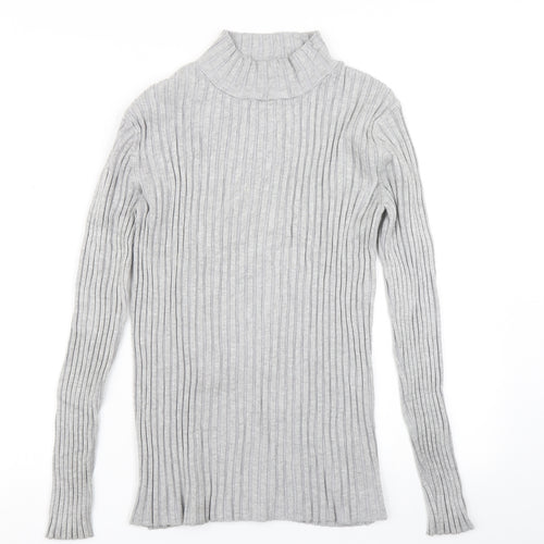 Avenue Womens Grey  Knit Pullover Jumper Size 12