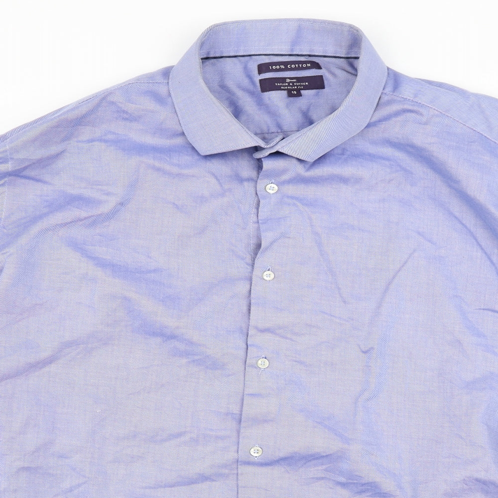 George Mens Blue Striped   Dress Shirt Size 19