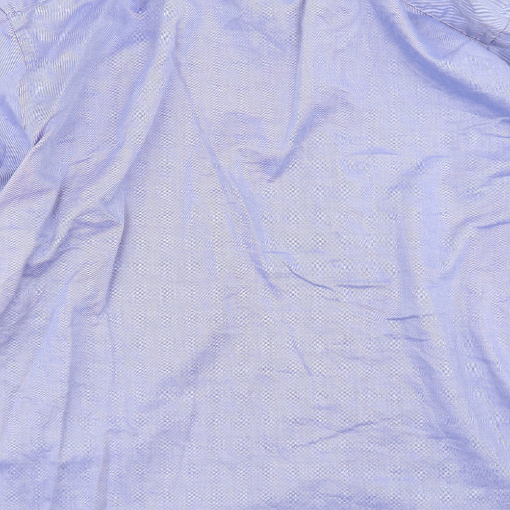 George Mens Blue Striped   Dress Shirt Size 19
