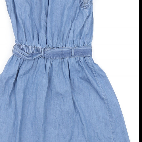 George Girls Blue  Denim Skater Dress  Size 13-14 Years