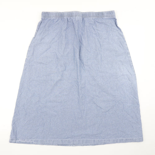 Damart Womens Blue  Denim A-Line Skirt Size 16