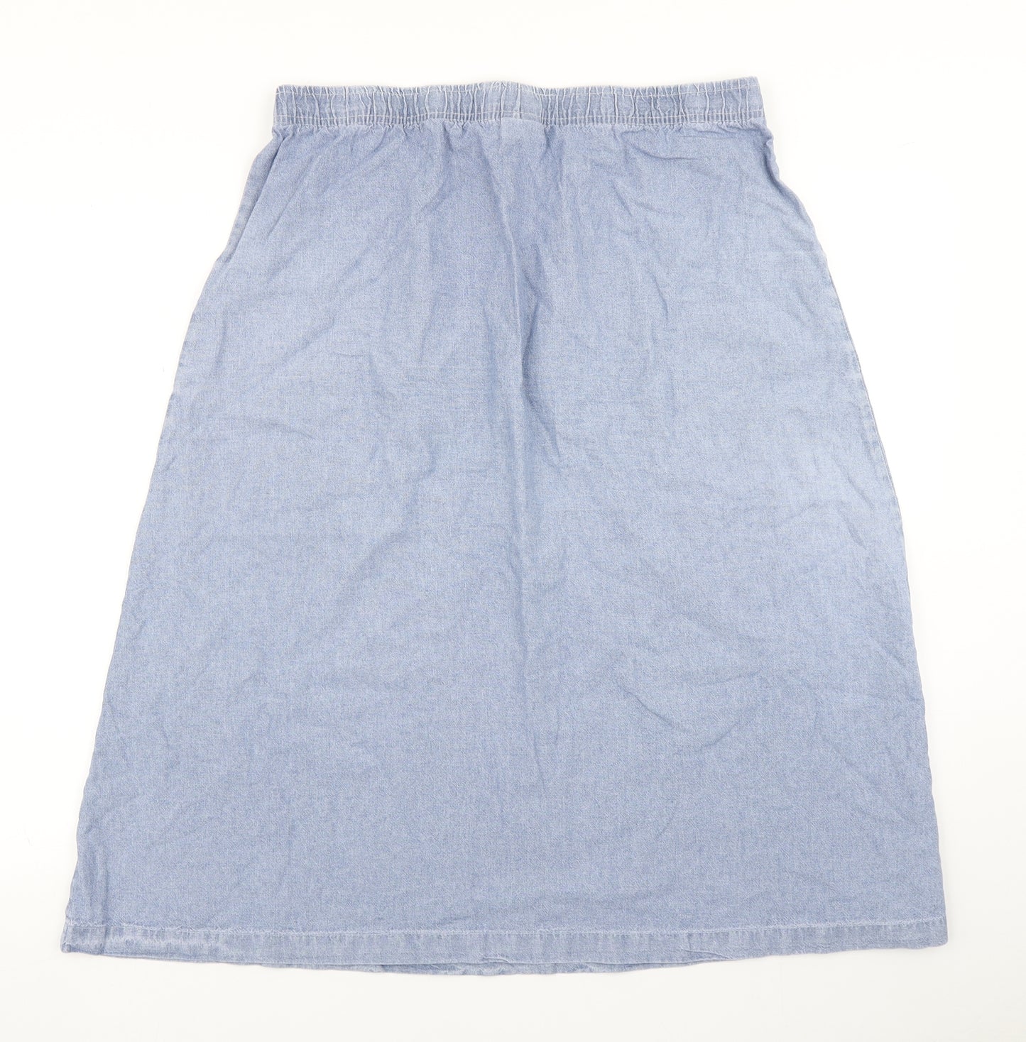 Damart Womens Blue  Denim A-Line Skirt Size 16
