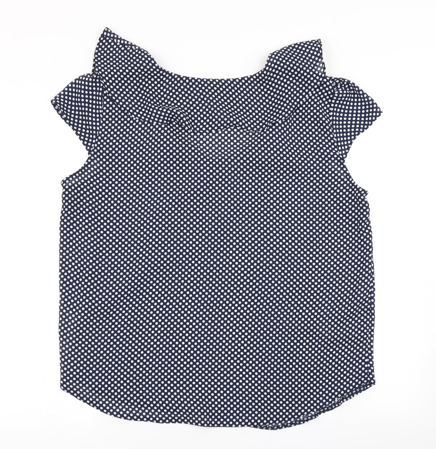 Wallis Womens Blue Polka Dot  Basic Blouse Size 16