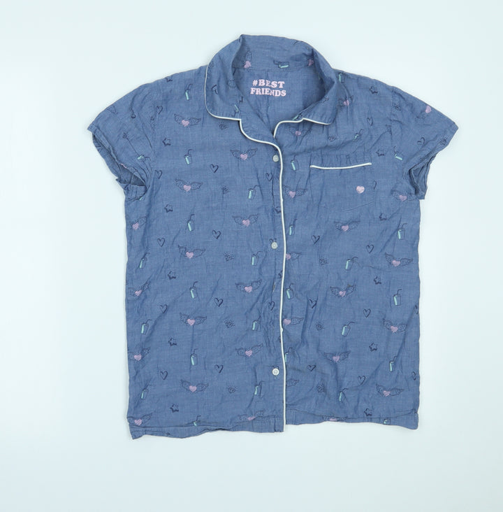 Matalan Girls Blue Top Pyjama Top Size 14 Years