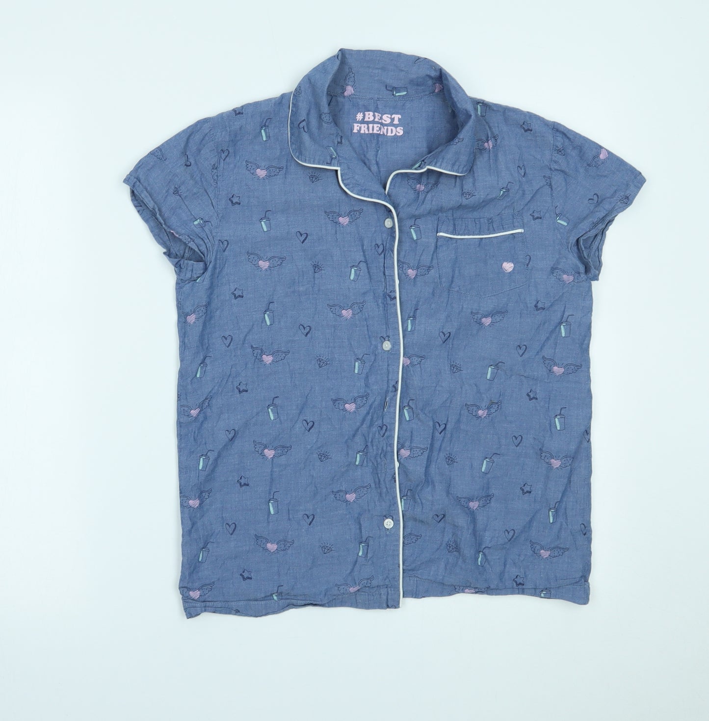 Matalan Girls Blue   Top Pyjama Top Size 14 Years