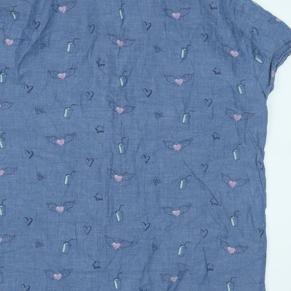 Matalan Girls Blue   Top Pyjama Top Size 14 Years