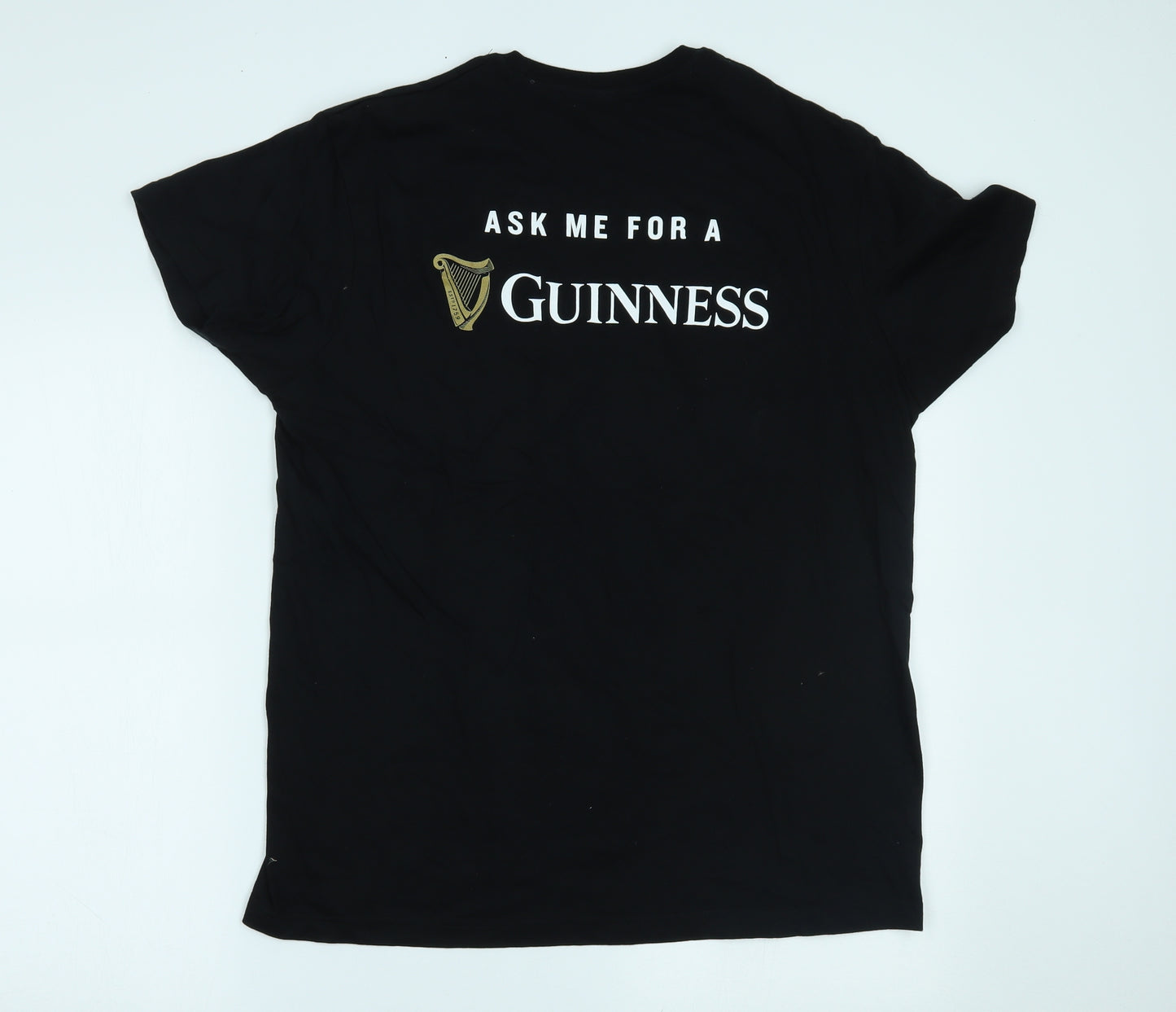 Roly Mens Black    T-Shirt Size L  - Guinness