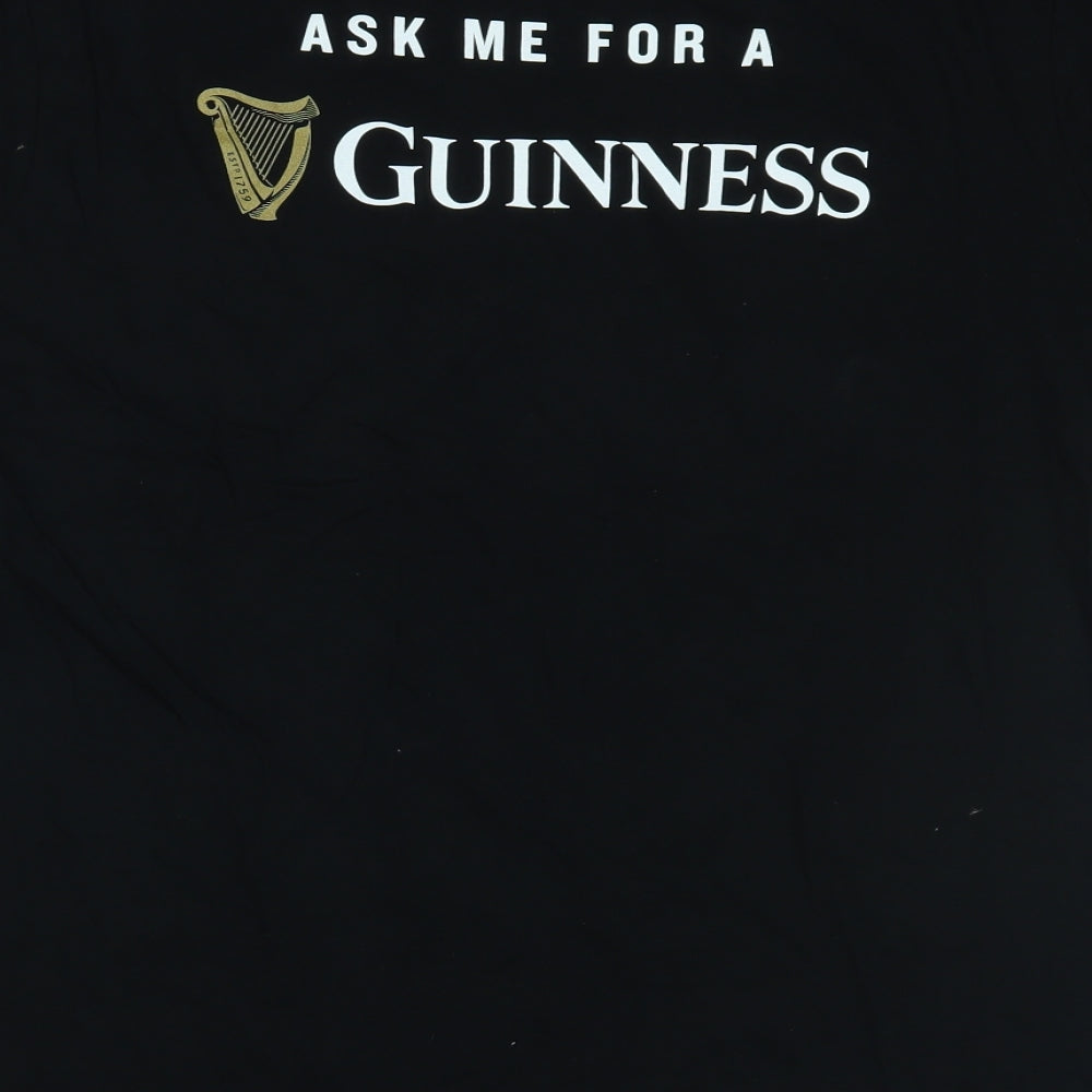 Roly Mens Black    T-Shirt Size L  - Guinness