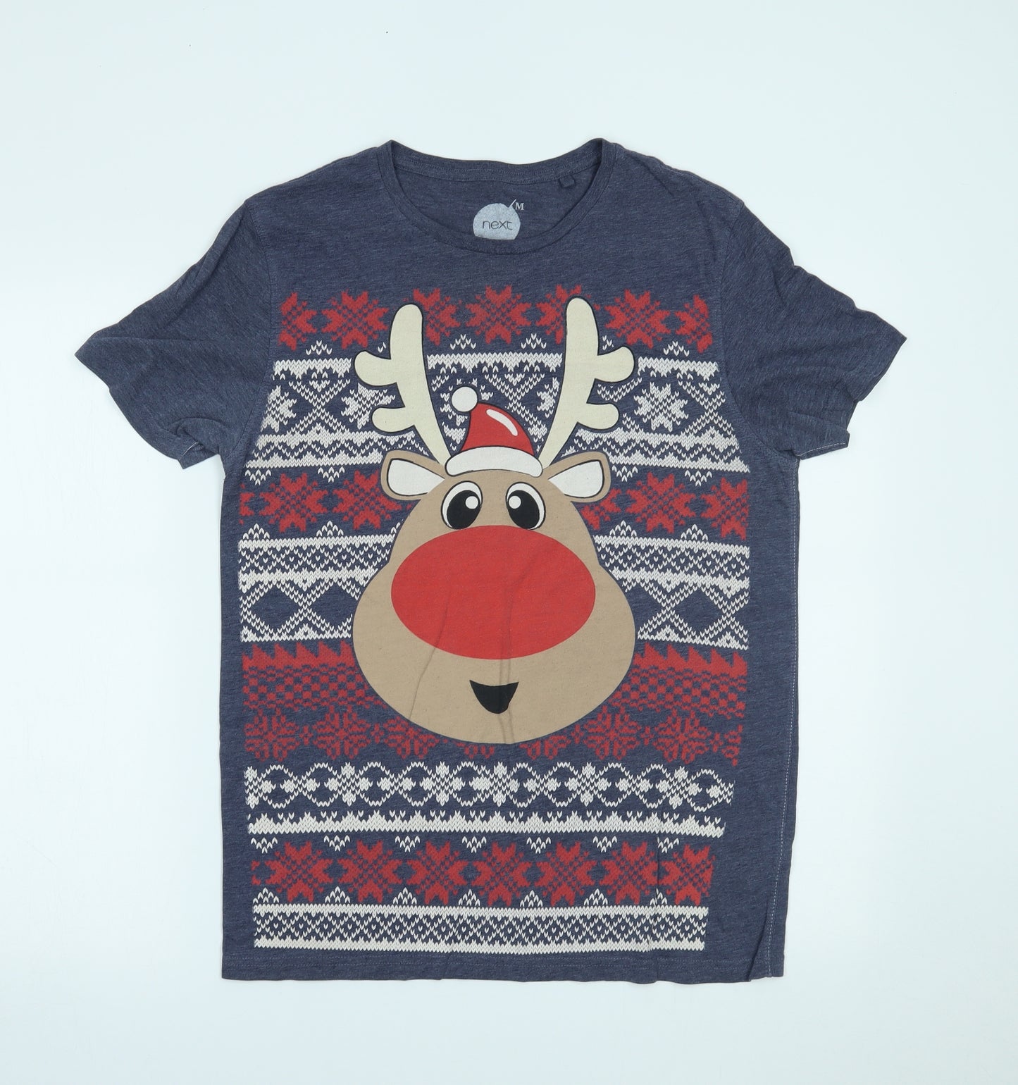 NEXT Mens Blue    T-Shirt Size M  - christmas