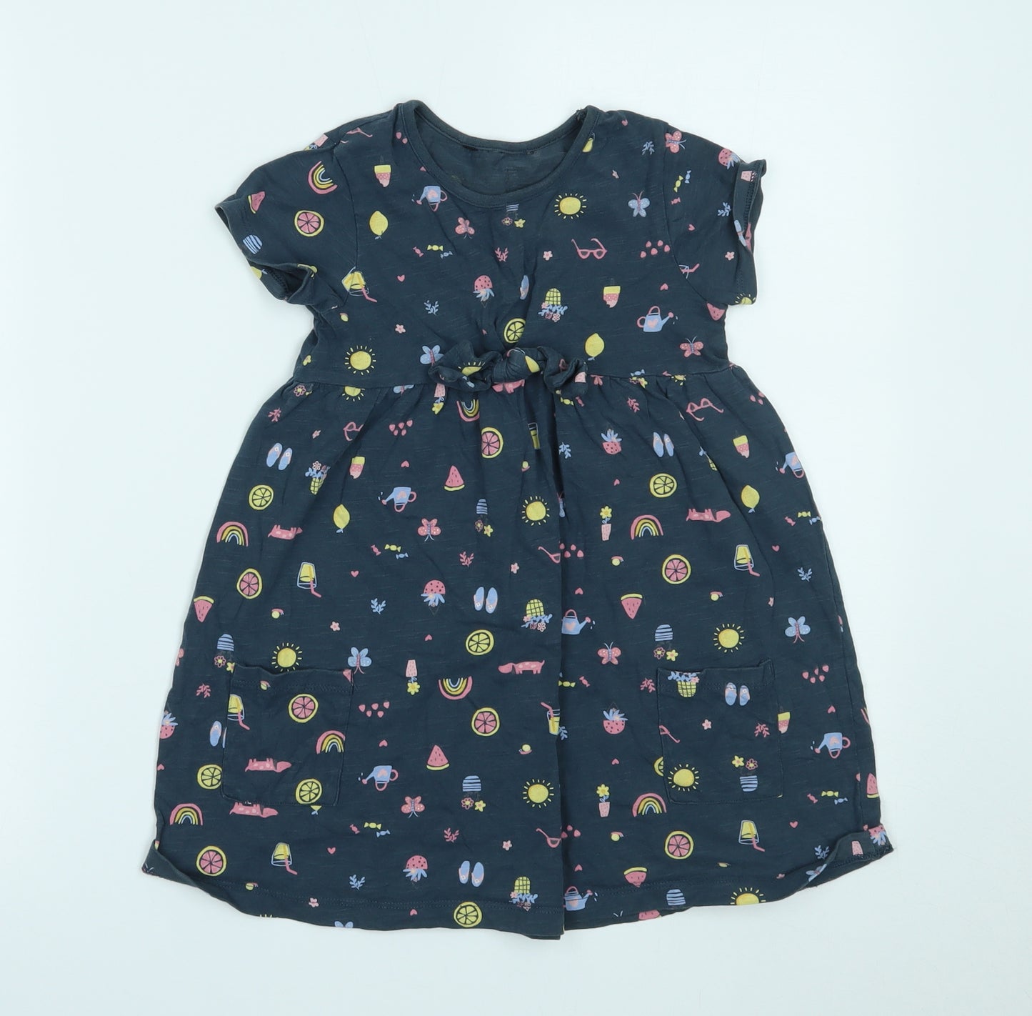 George Girls Blue   Fit & Flare  Size 4-5 Years