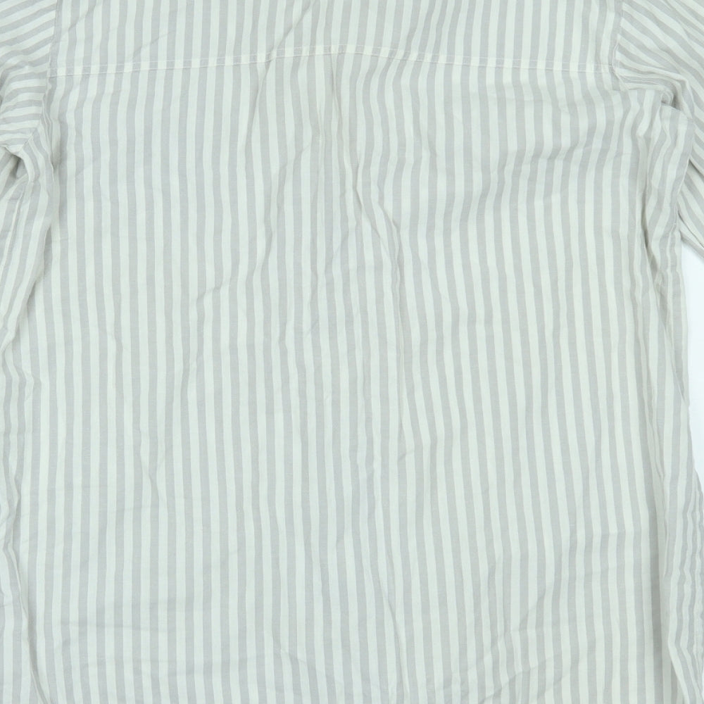 Primark Womens Grey Striped  Top Pyjama Top Size M