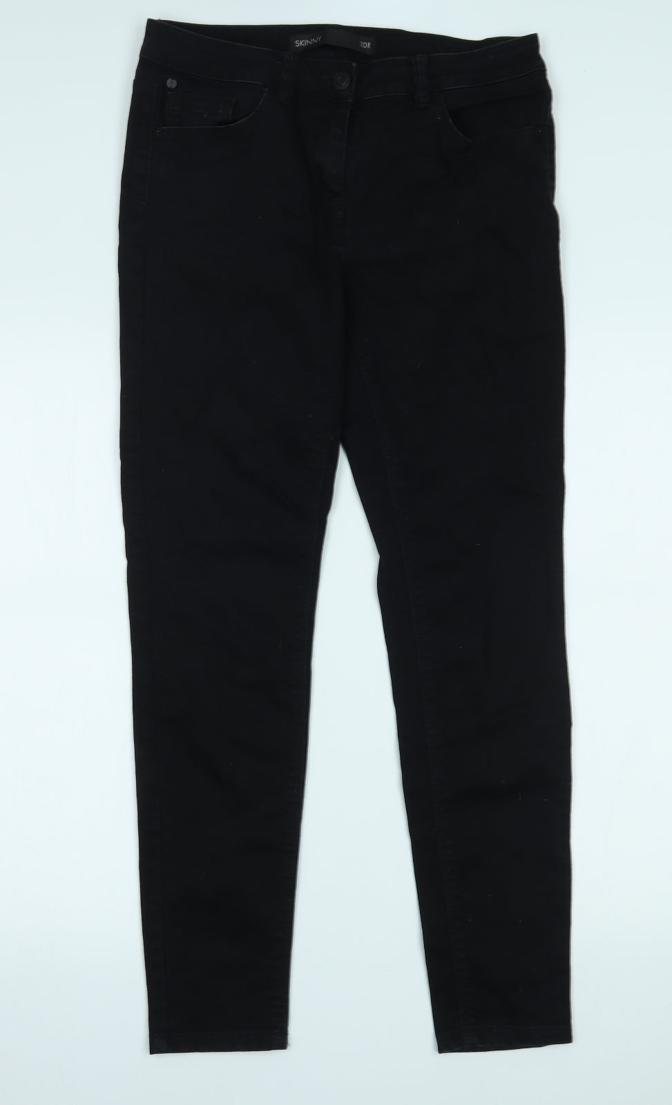 NEXT Womens Black  Denim Skinny Jeans Size 10 L28 in