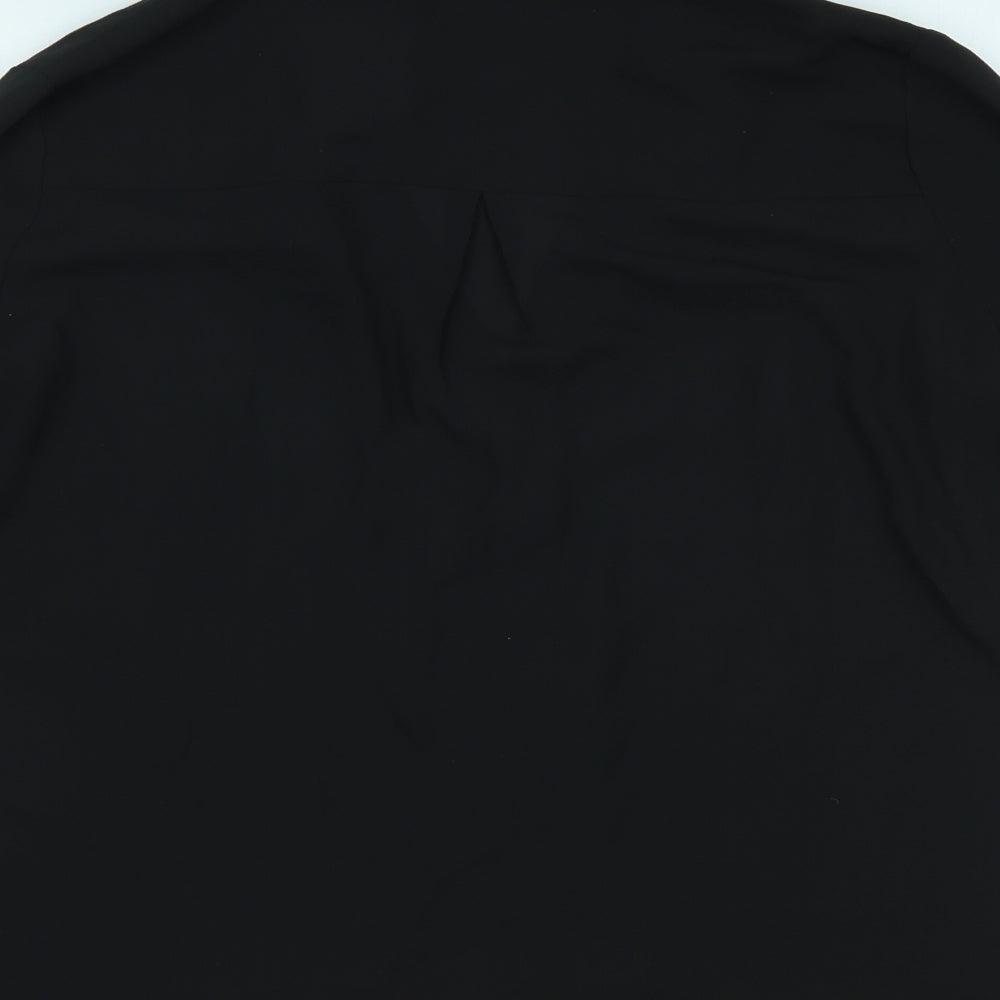Peacocks Womens Black   Basic Button-Up Size 8