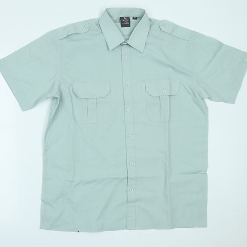 Man at ease Mens Green    Button-Up Size M